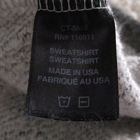 Amadi Small Grey Puff Sleeve Metallic Gold Trim Sweatshirt - Picture 12 of 14